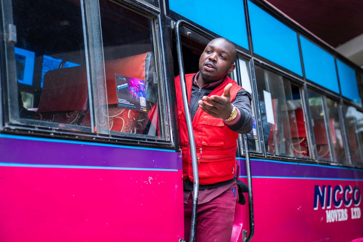 Nyoike Mwangi, a conductor from Nicco Movers Sacco.